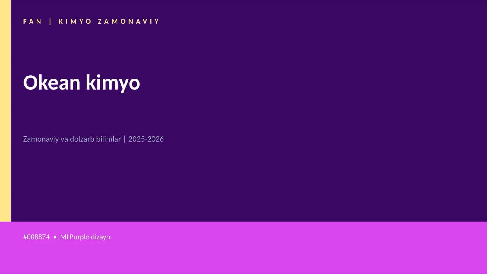 Okean kimyo