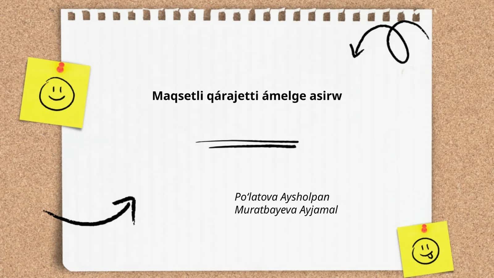 Maqsetli qárajetti ámelge asirw