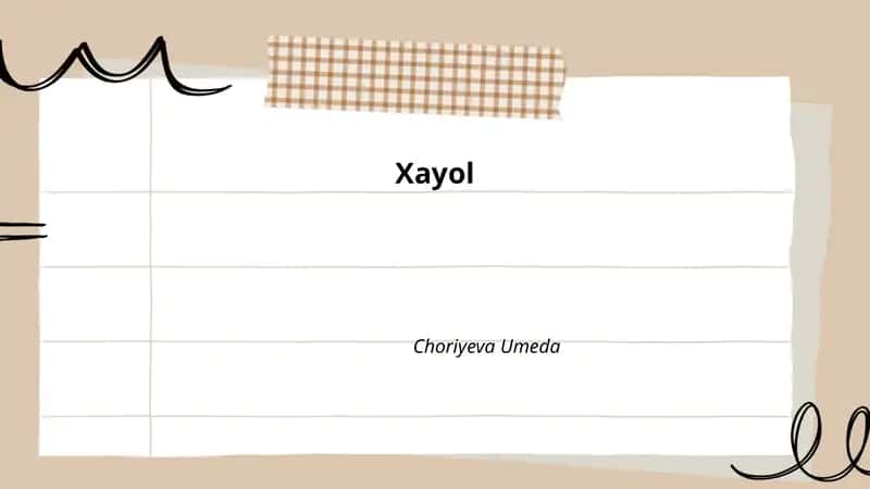 Xayol va Tafakkur