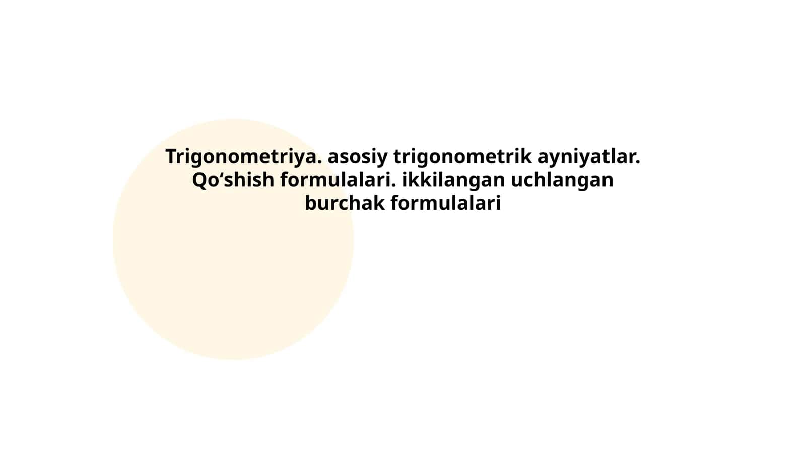 Trigonometriya