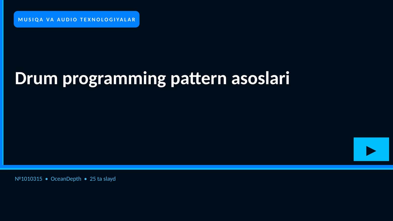 Drum programming pattern asoslari