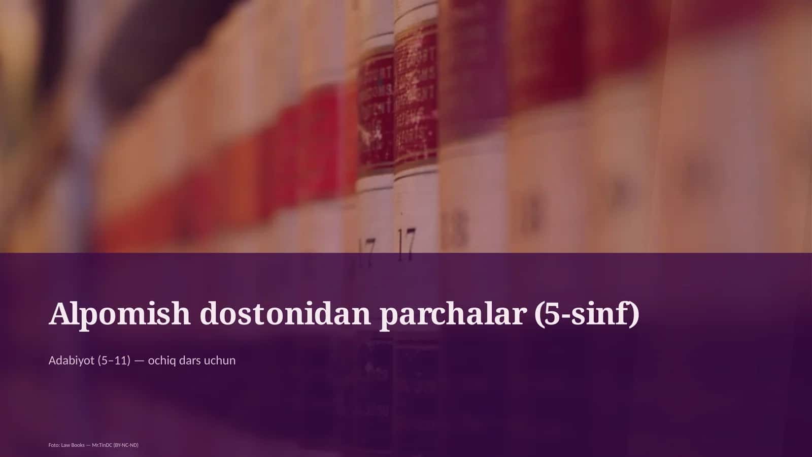 Alpomish dostonidan parchalar (5-sinf)