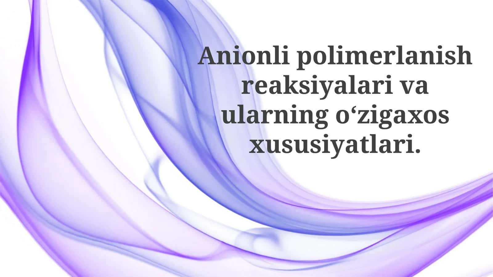 Anion polimerlanish