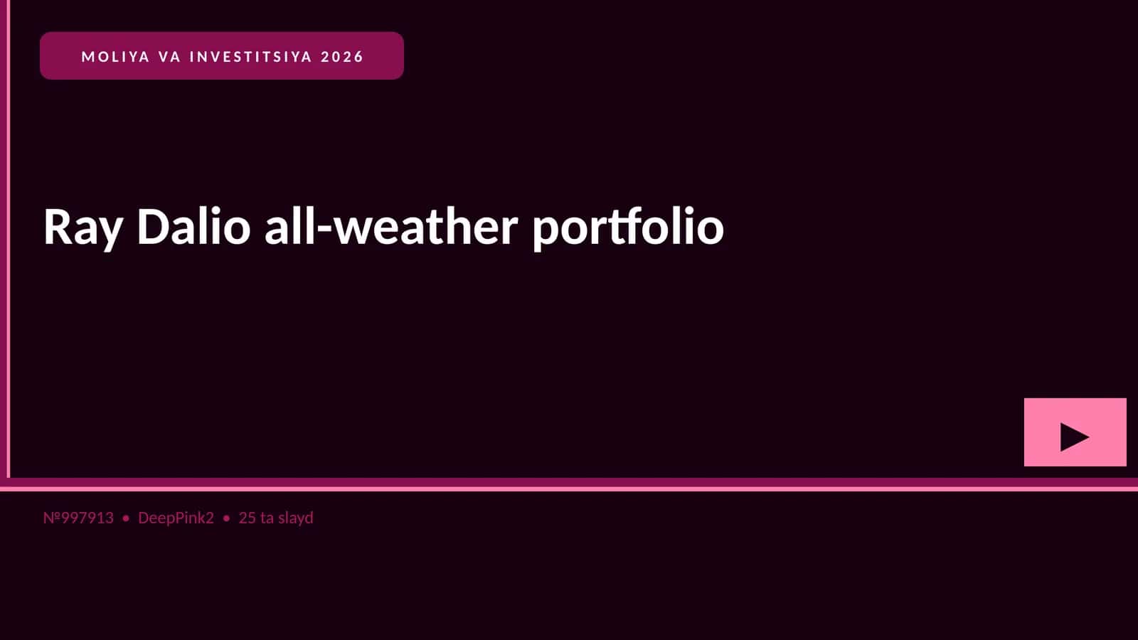 Ray Dalio all-weather portfolio