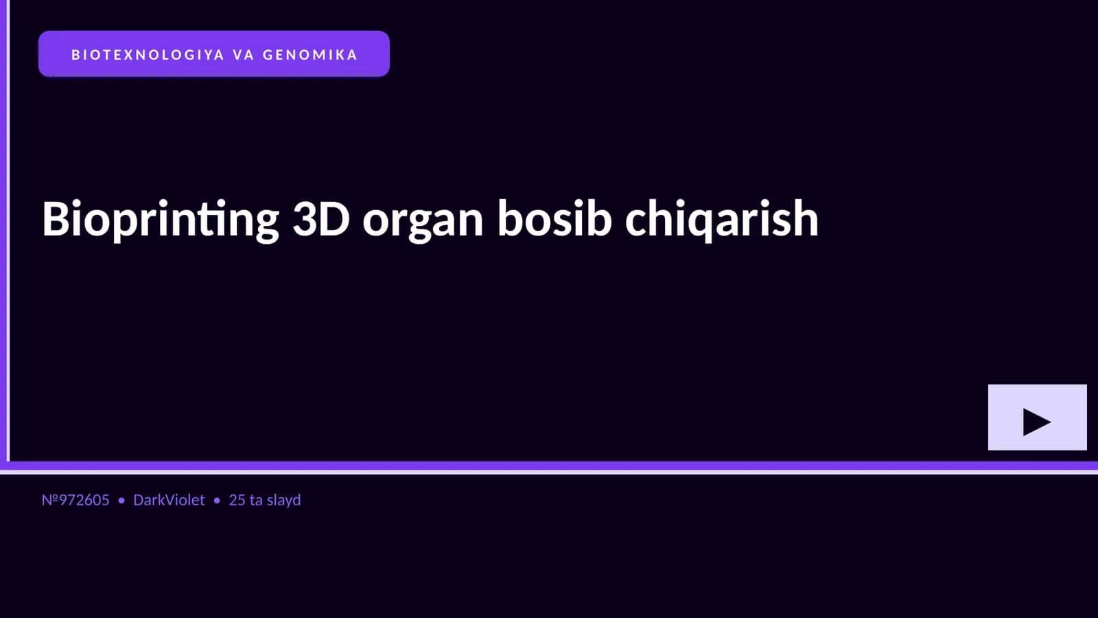 BIOTEXNOLOGIYA VA GENOMIKA