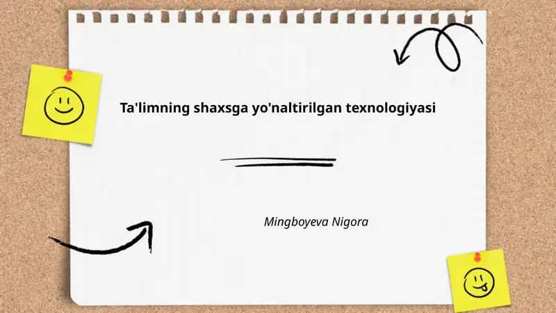 Shaxsga yo'naltirilgan texnologiyasi