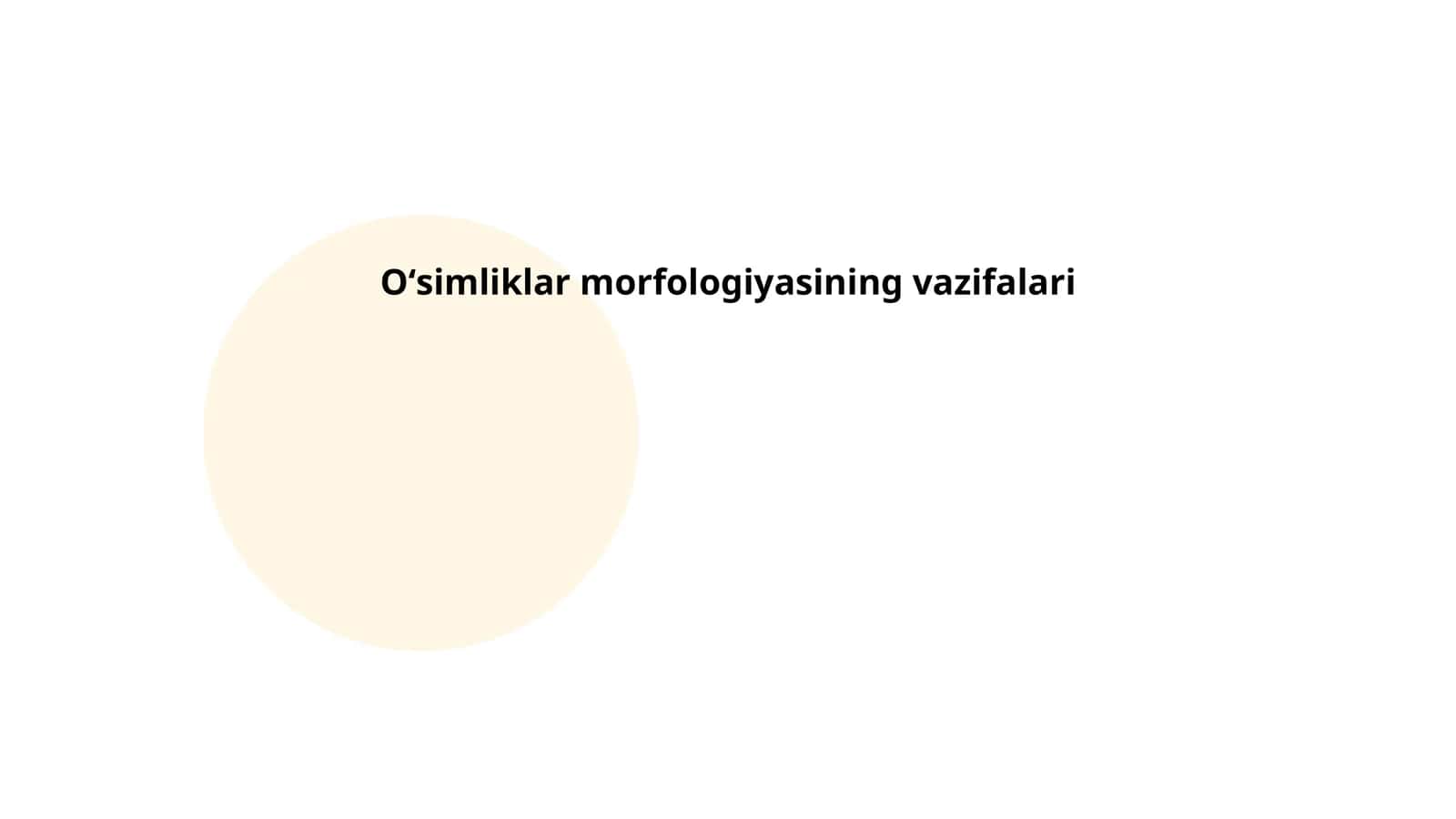 Oʻsimliklar morfologiyasining vazifalari