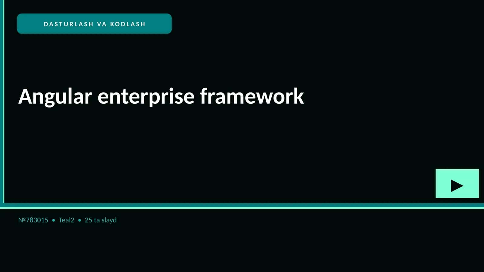 Angular enterprise framework