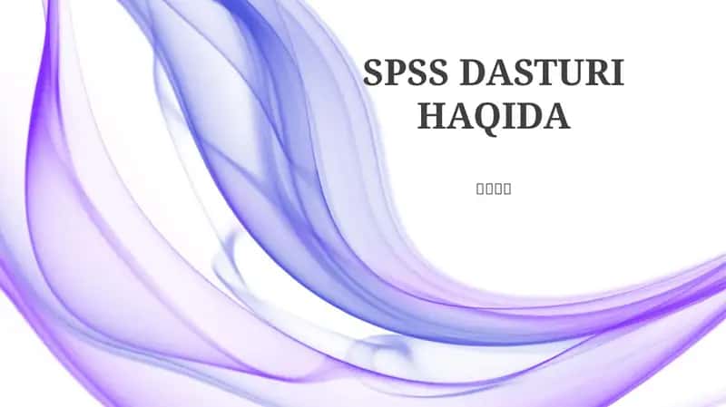 SPSS DASTURI