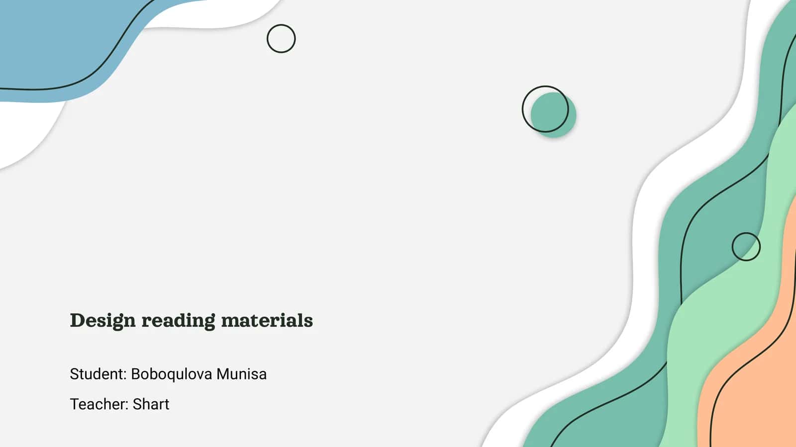 Design reading materials