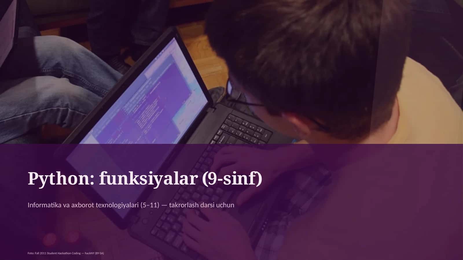 Python: funksiyalar (9-sinf)