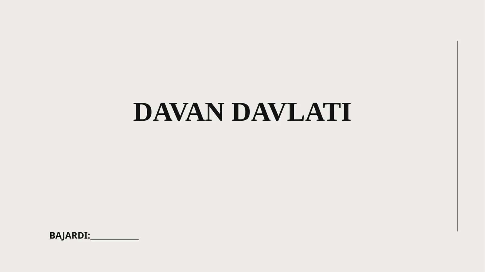 Davan Davlati