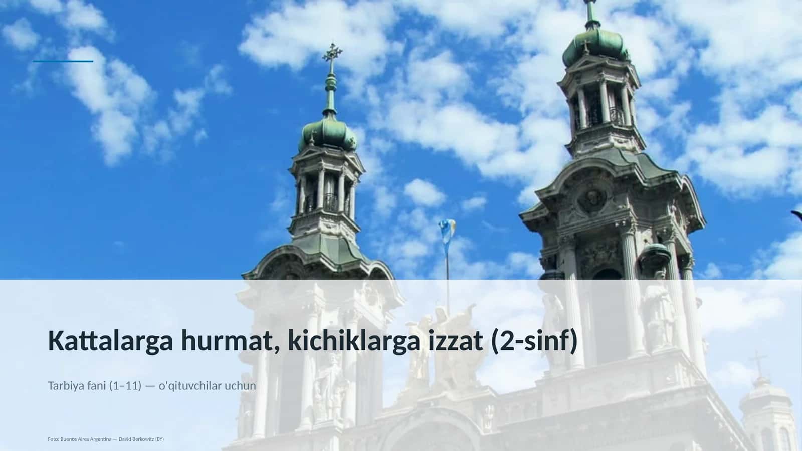 Kattalarga hurmat, kichiklarga izzat (2-sinf)