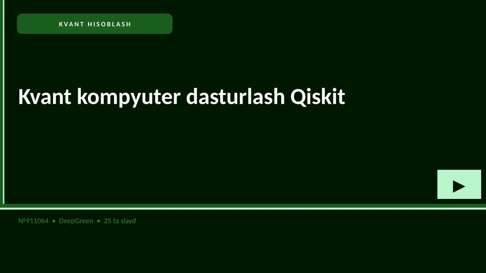 KVANT HISOBLASH