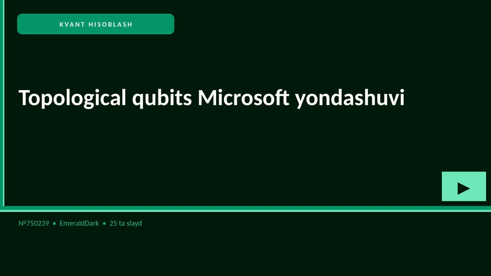 Topological qubits Microsoft yondashuvi