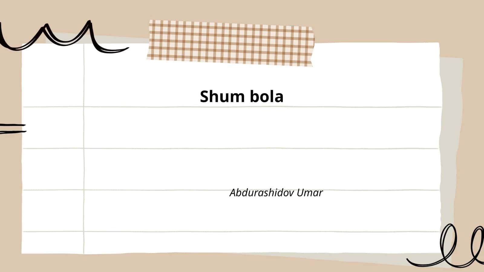 Shum bola