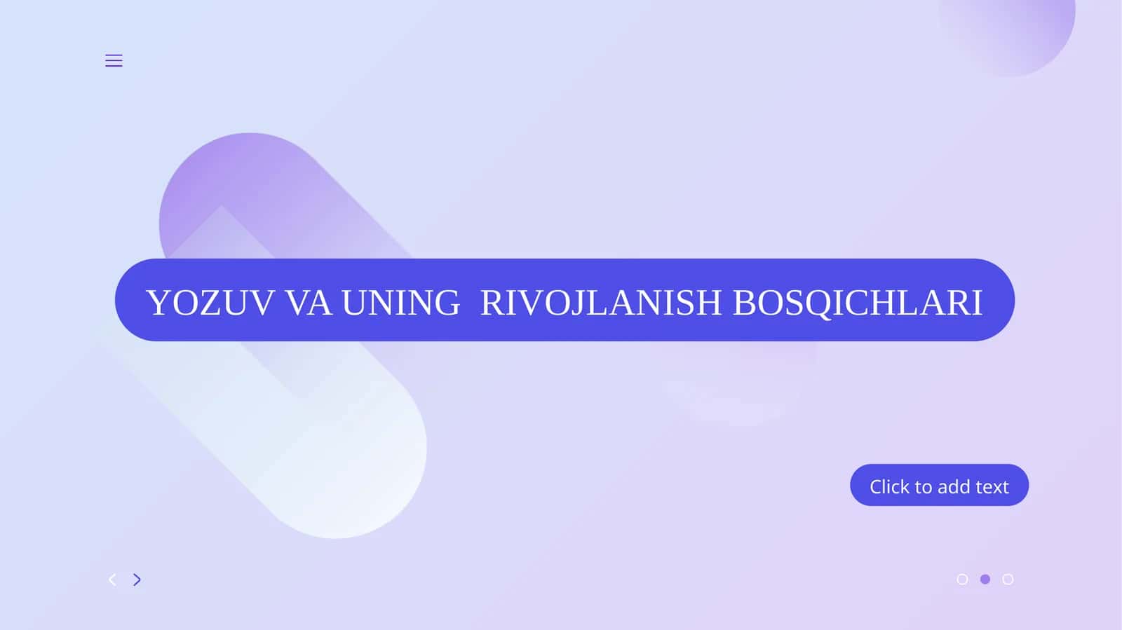 YOZUV VA UNING RIVOJLANISH BOSQICHLARI