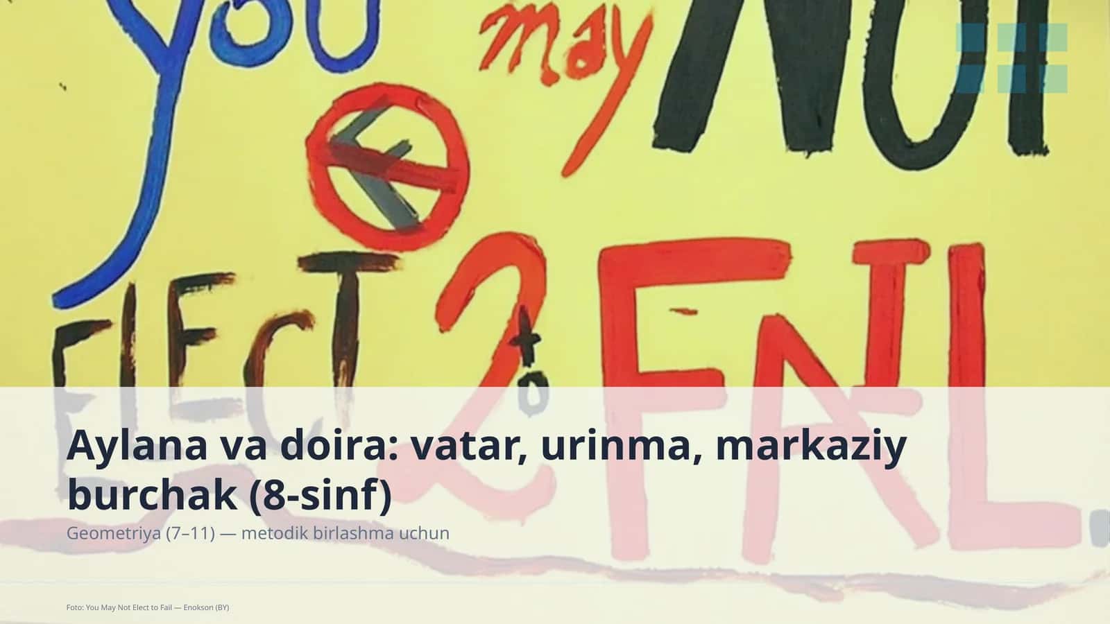 Aylana va doira: vatar, urinma, markaziy burchak (8-sinf)
