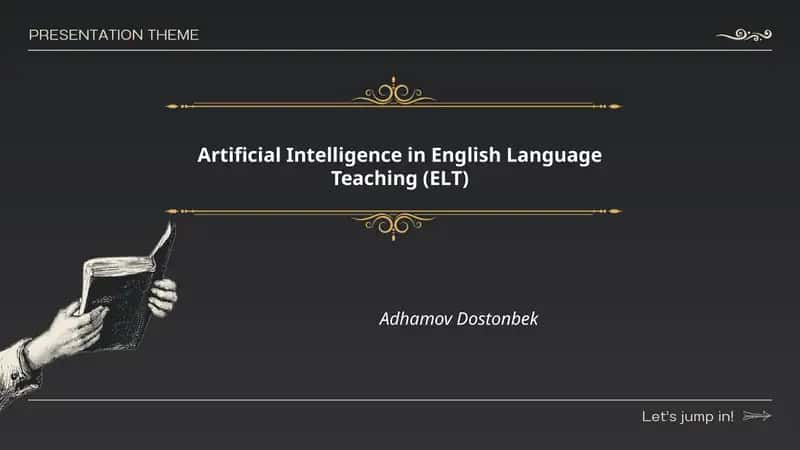Artificial Intelligence in English Language Teaching (ELT)