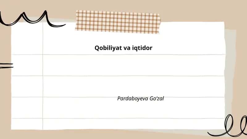 Qobiliyat va iqtidor