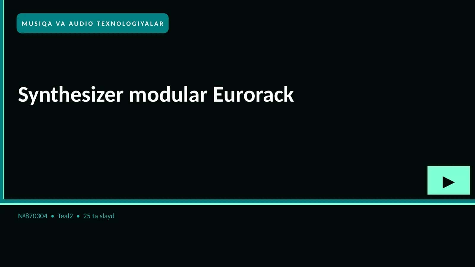 Synthesizer modular Eurorack