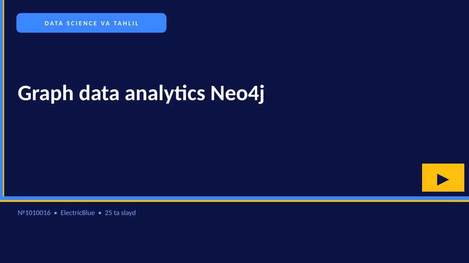 Graph data analytics Neo4j