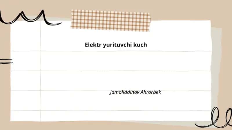 Elektr yurituvchi kuch