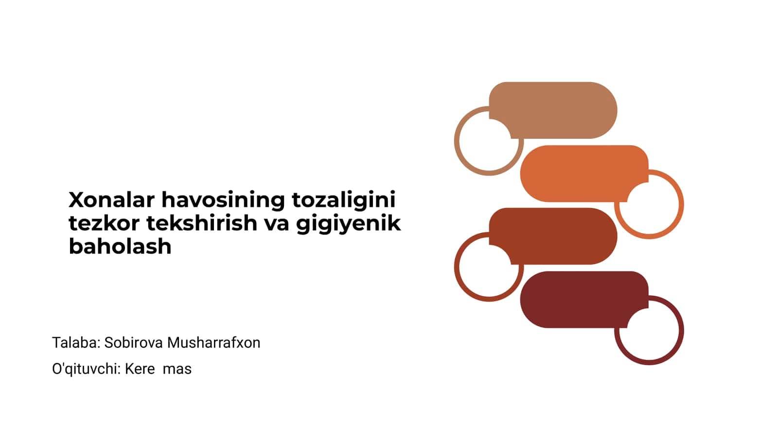 Xonalar havosining tozaligini tezkor tekshirish va gigiyenik baholash