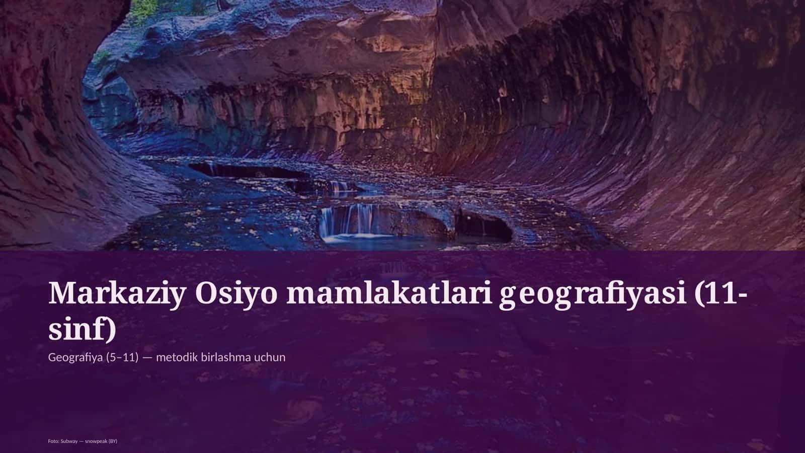 Markaziy Osiyo mamlakatlari geografiyasi (11-sinf)