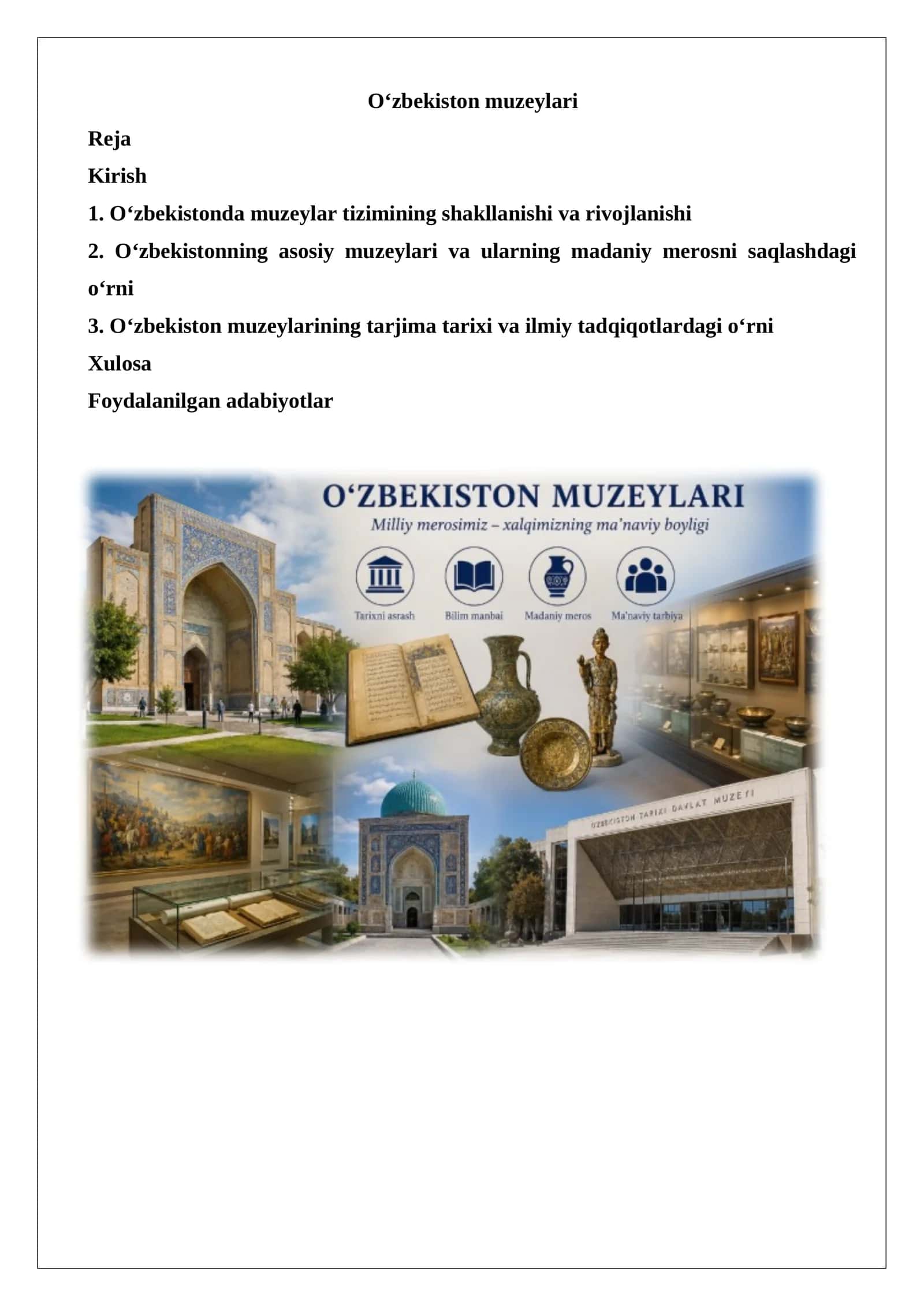 O‘zbekiston muzeylari
