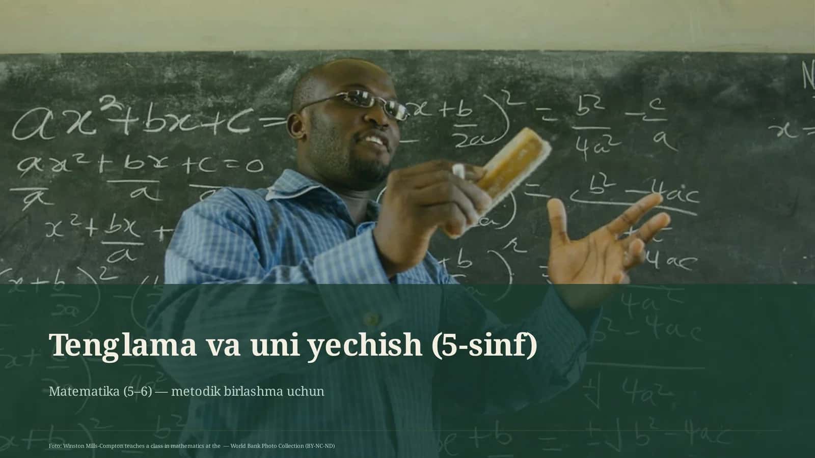 Tenglama va uni yechish (5-sinf)