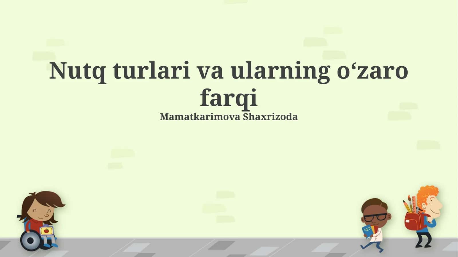 Nutq turlari va ularning oʻzaro farqi