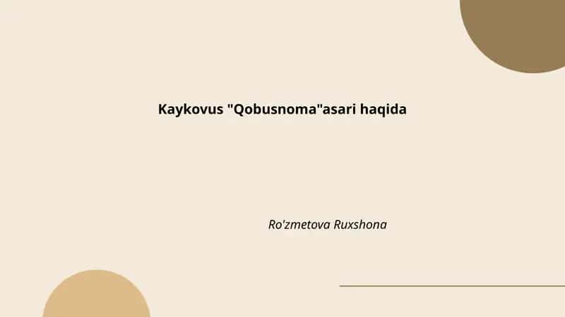 Qobusnoma