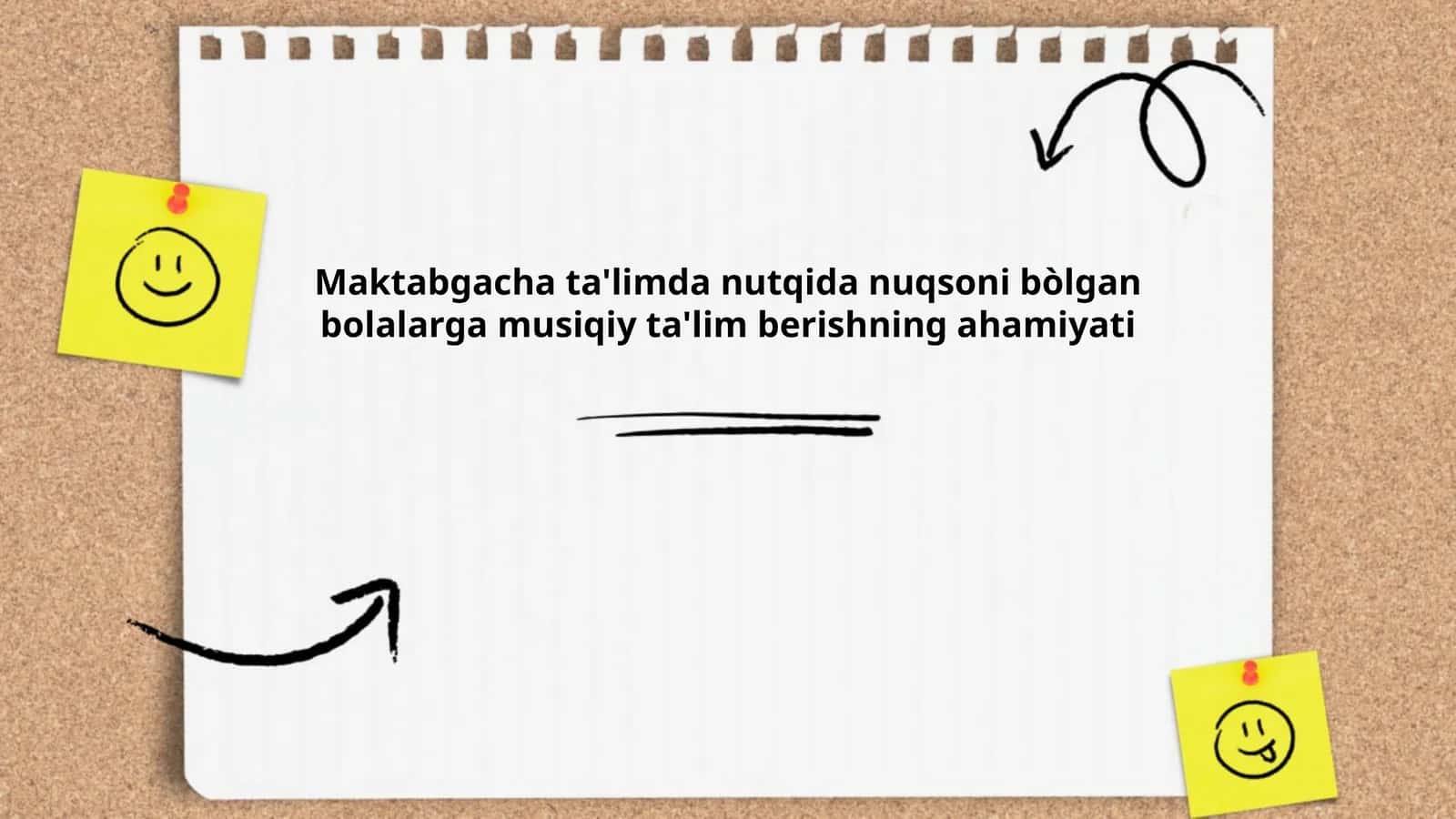 Nutqi nuqsoni bo'lgan bolalarda musiqa orqali o'zini ifodalash