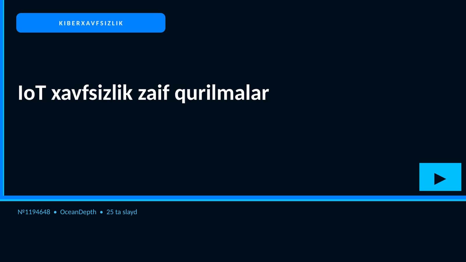IoT xavfsizlik zaif qurilmalar