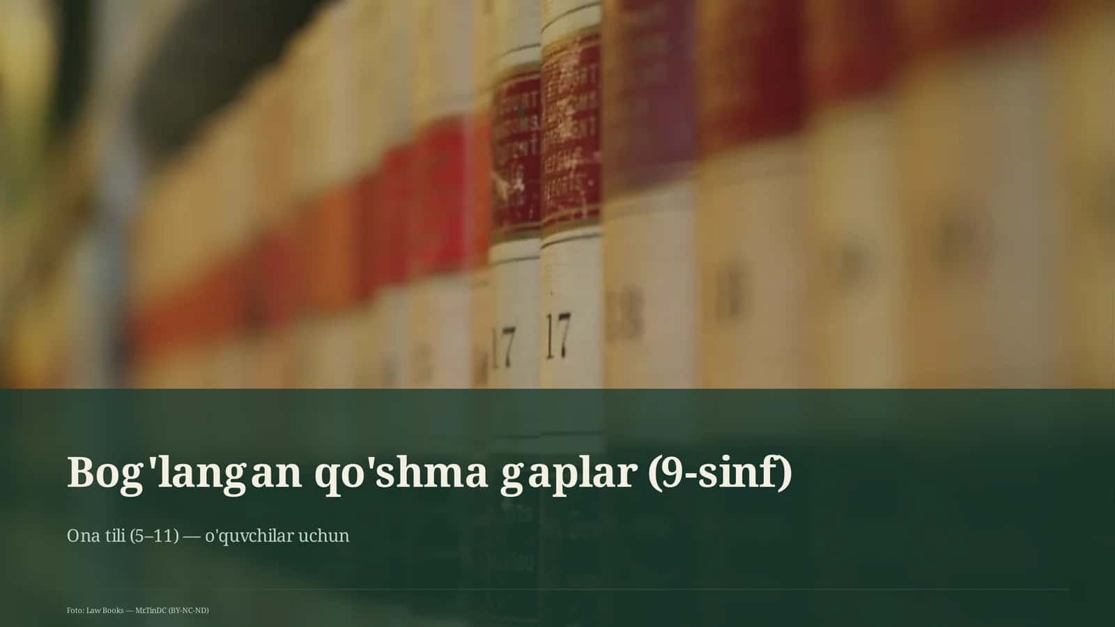 Bog'langan qo'shma gaplar (9-sinf)