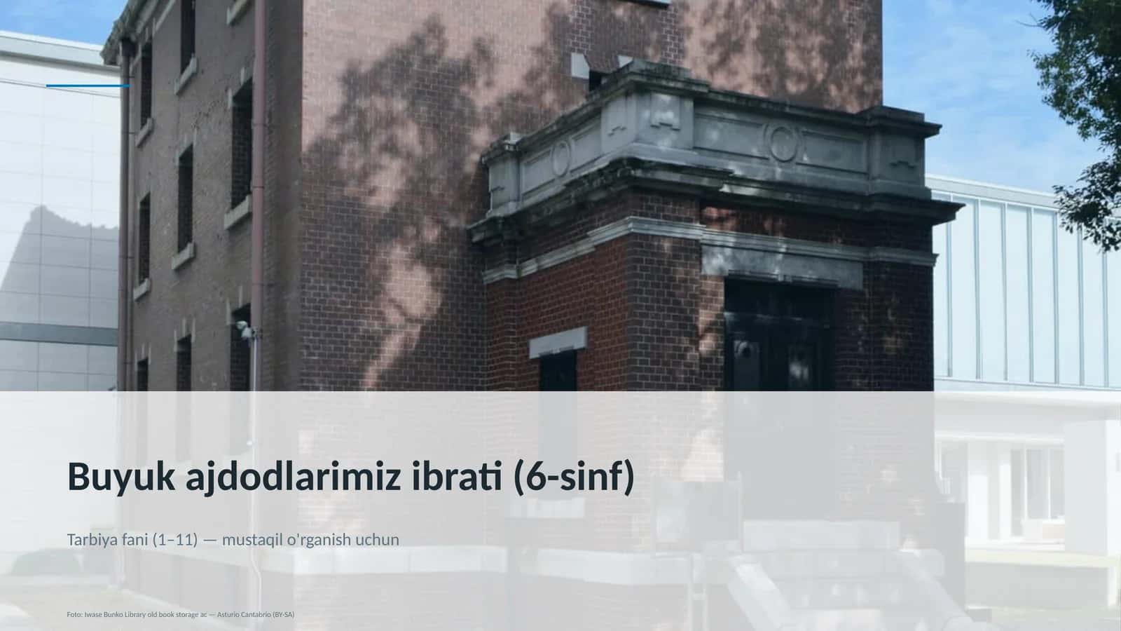 Buyuk ajdodlarimiz ibrati (6-sinf)