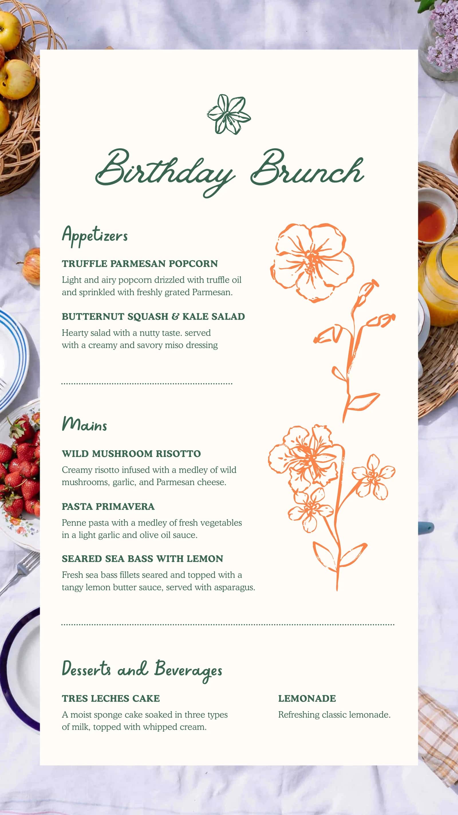 Premium Event Menu Design (Tadbirlar uchun premium menyu dizayni)