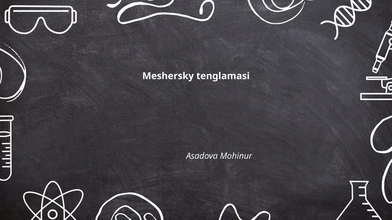 Mexerskiy tenglamasi