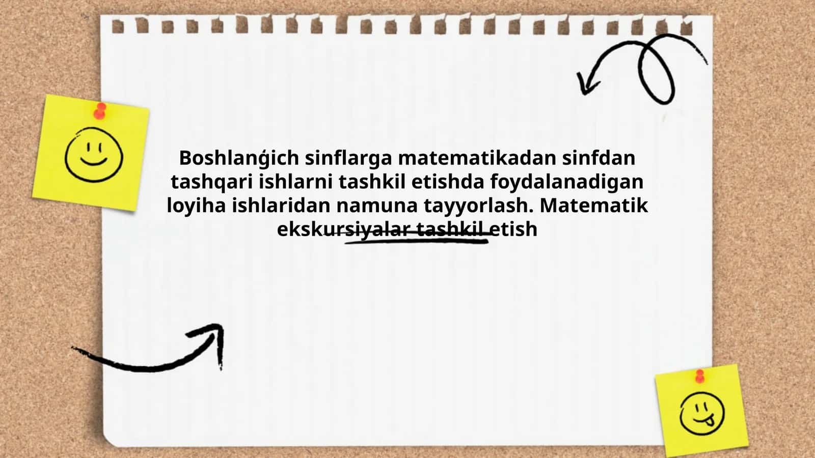 Boshlanģich sinflarga matematikadan sinfdan tashqari ishlarni tashkil etishda foydalanadigan loyiha ishlaridan namuna tayyorlash. Matematik ekskursiyalar tashkil etish