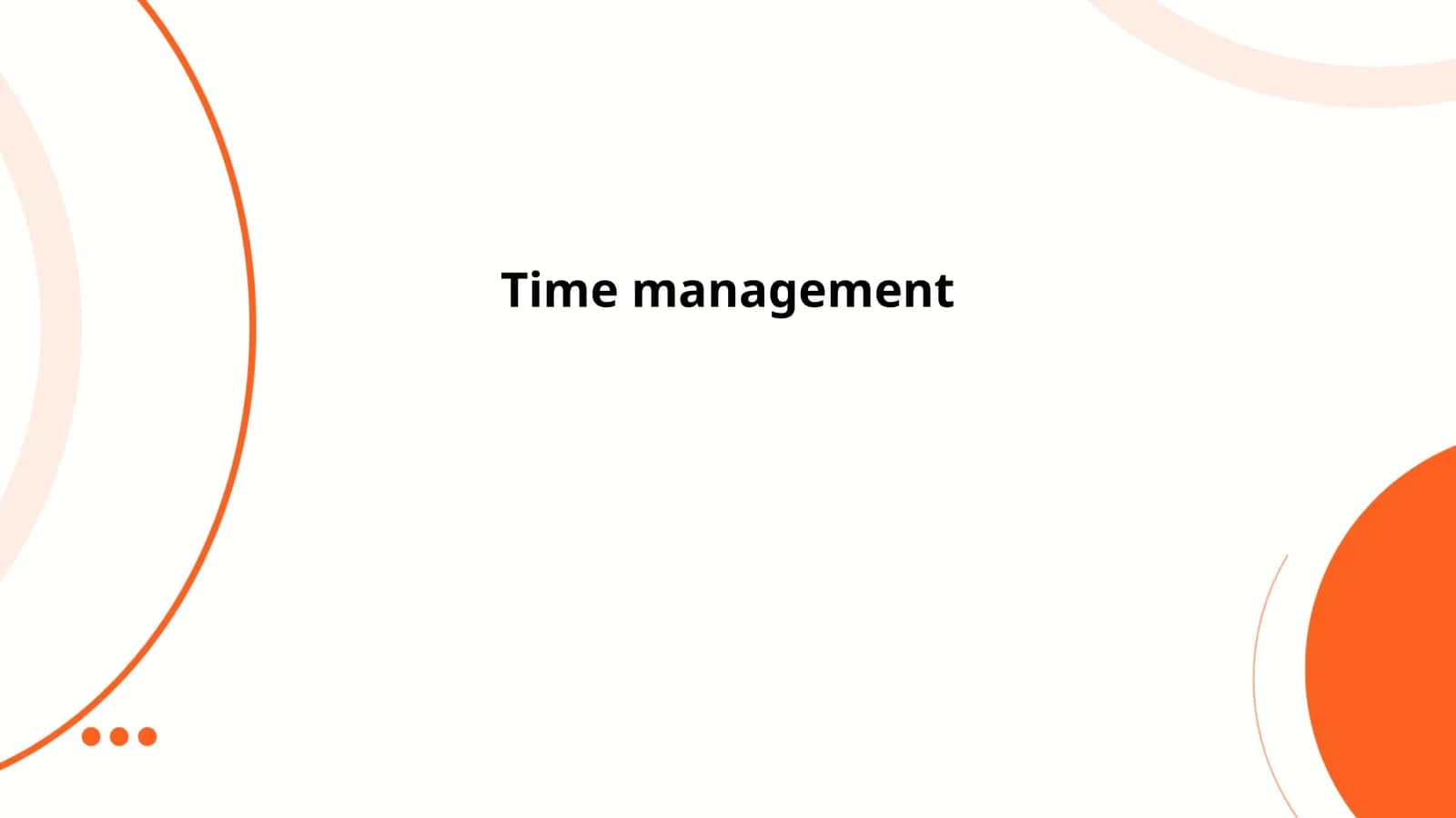 Time management