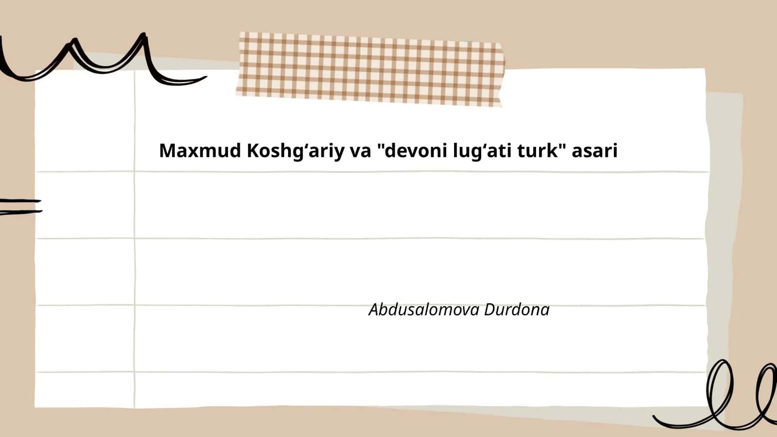 Maxmud Koshgʻariy va "devoni lugʻati turk" asari