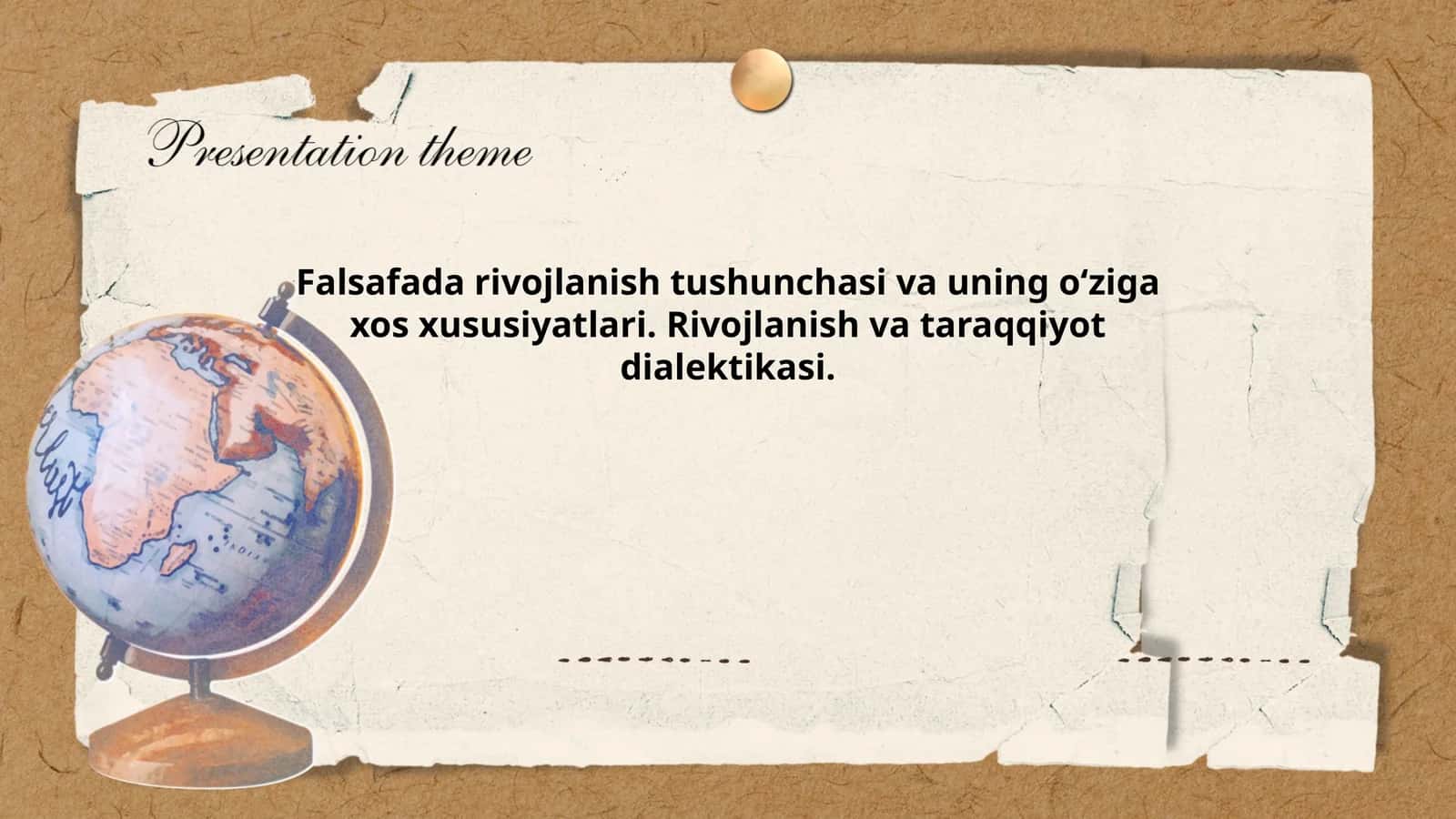 Falsafa va rivojlanish tushunchasi