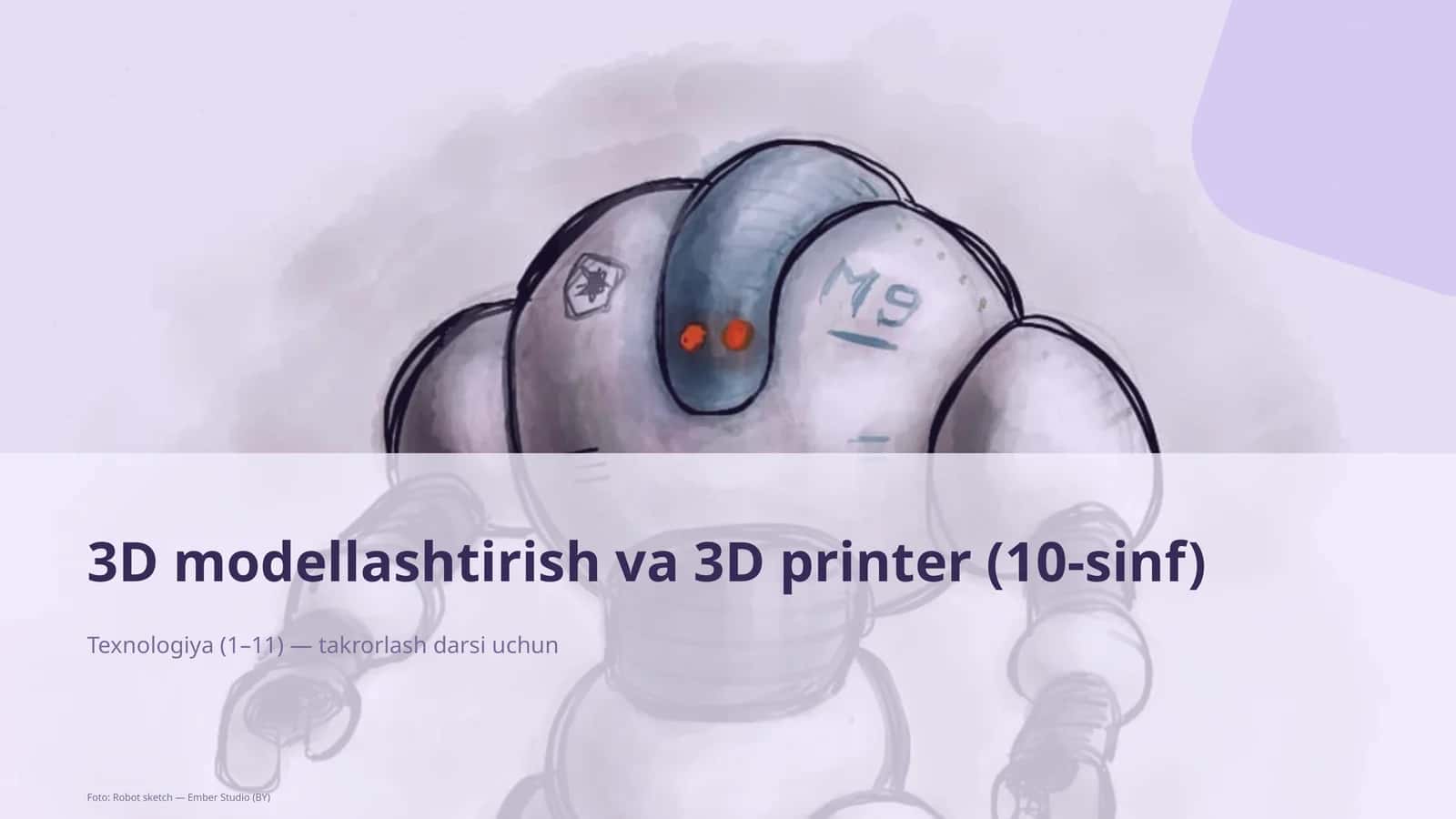 3D modellashtirish va 3D printer (10-sinf)