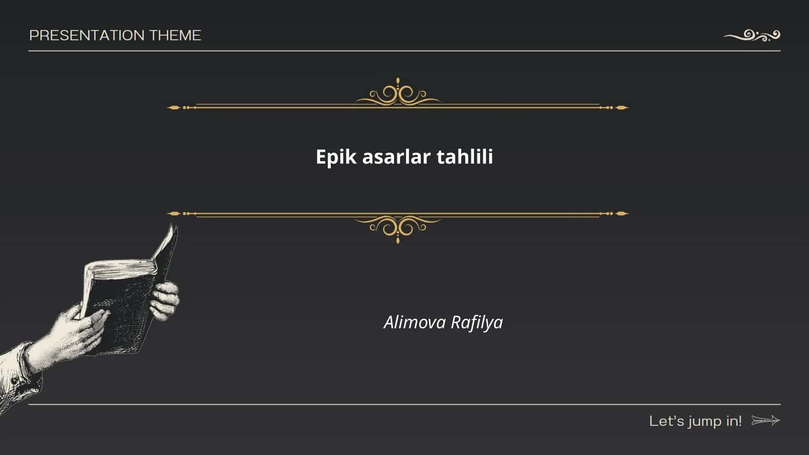 Epik asarlar tahlili