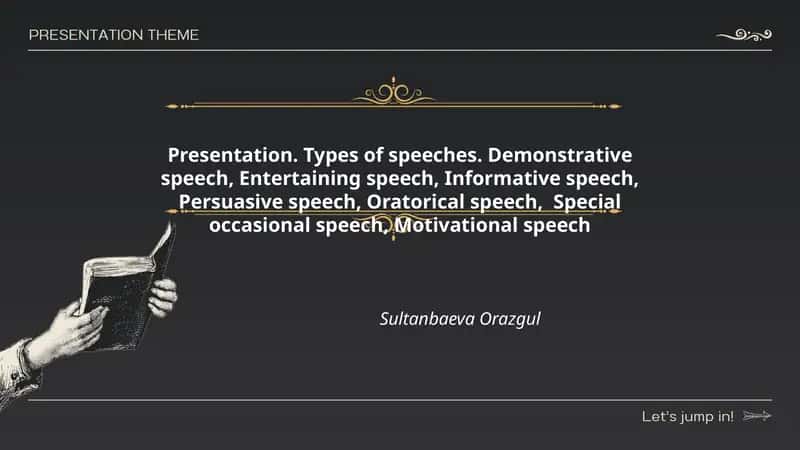 Types of Speeches Presentation