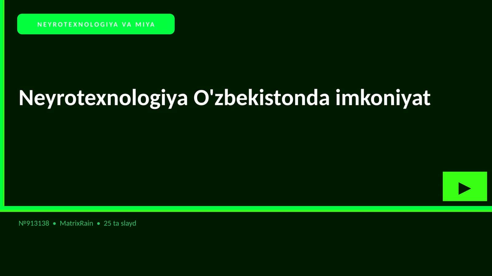 NEYROTEXNOLOGIYA VA MIYA