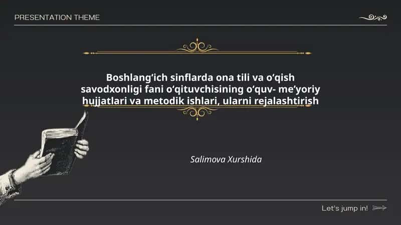 Boshlangʻich sinflarda ona tili va oʻqish savodxonligi