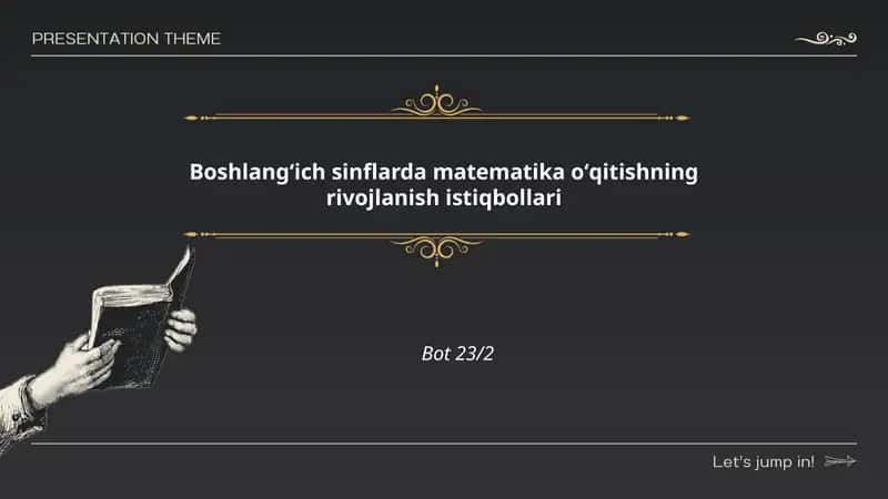 Boshlangʻich sinflarda matematika oʻqitishning rivojlanish istiqbollari