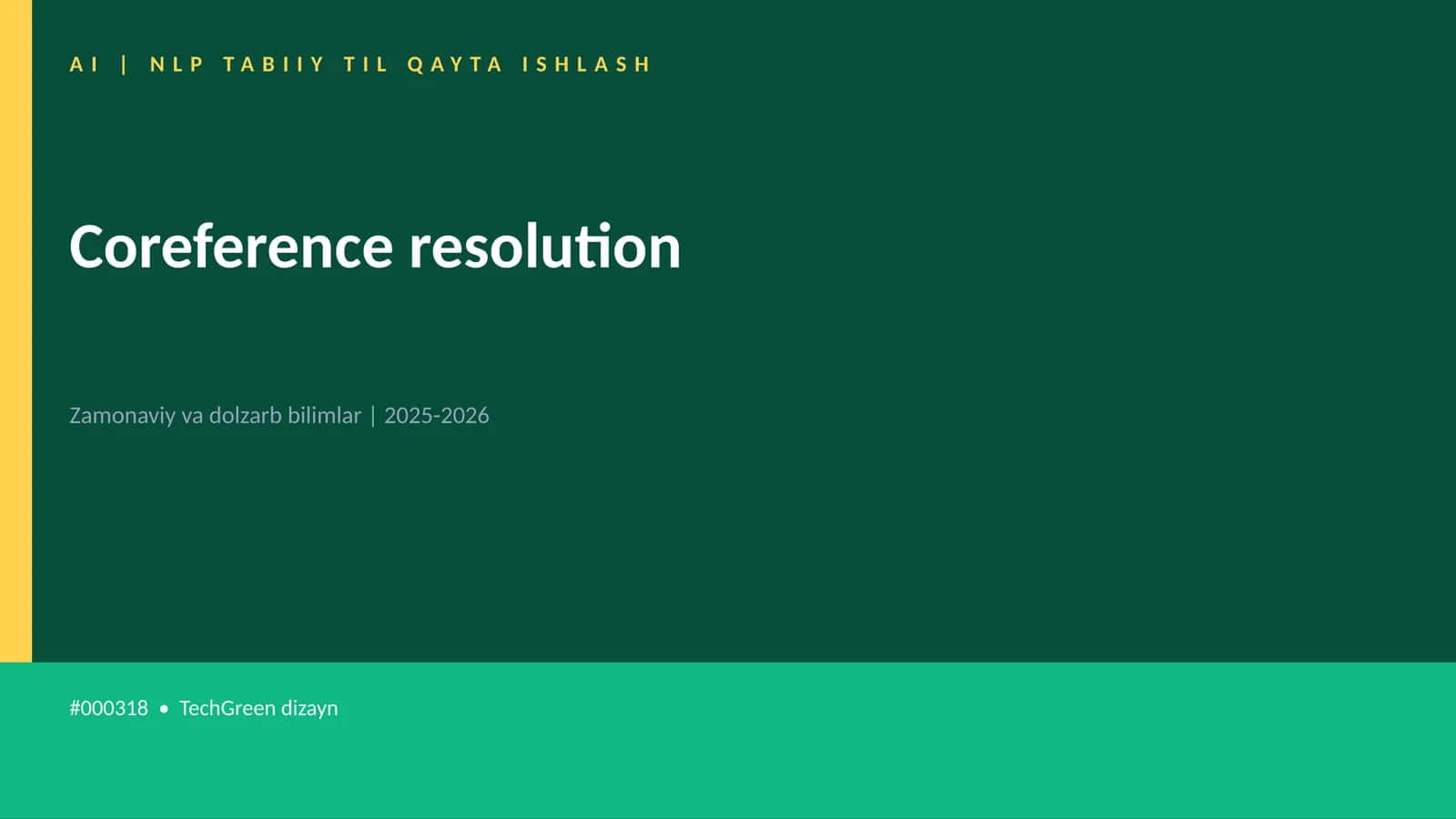Coreference resolution